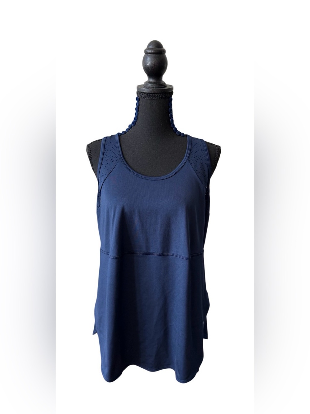 Fila Sport navy Blue Women's Athletic Muscle Tank Top with Tru Dry Wicking Mater